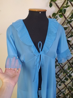 Robe azul frufru | tam p/m pequeno - loja online