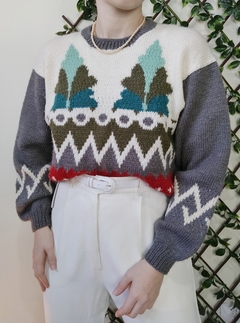 Suéter alongado vintage • tam p/m