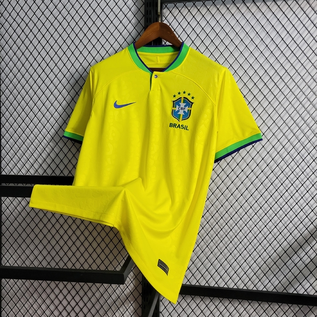 Camisa Brasil Home 22/23 s/n° Torcedor Nike Masculina - Amarela