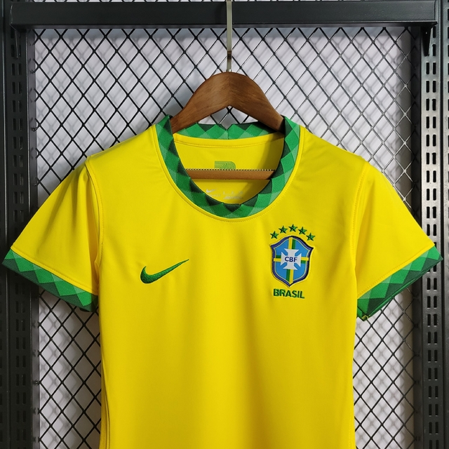 Camisa Seleção Brasil Home 20/21 s/n° Torcedor Nike Feminina - Amarela