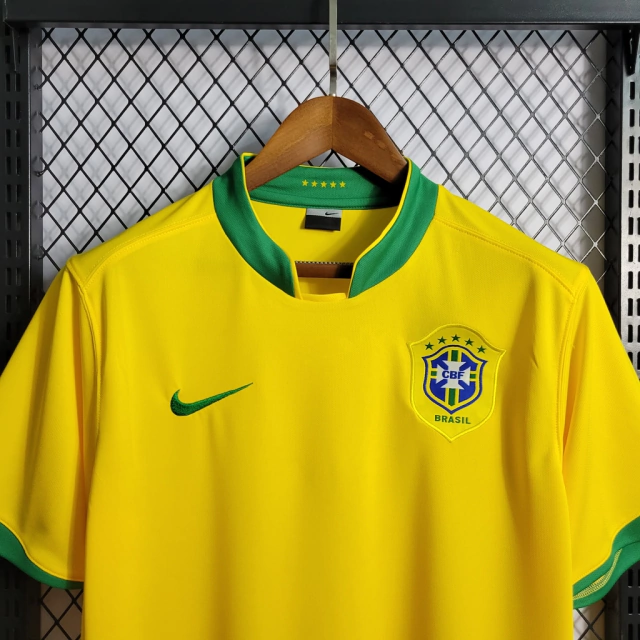 Camisa Retrô 2006 Brasil Home Nike - Amarela+Verde