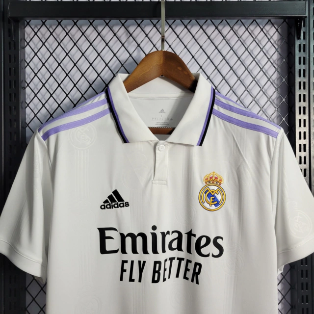 Camisa Real Madrid Home 22/23 s/n° Torcedor Adidas Masculina - Branca