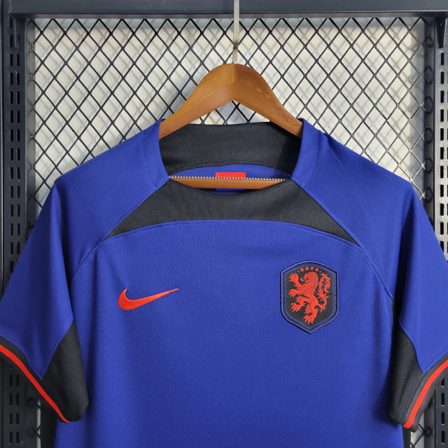 Camisa Seleção Holanda Away 22/23 s/n° Torcedor Nike Masculina - Azul