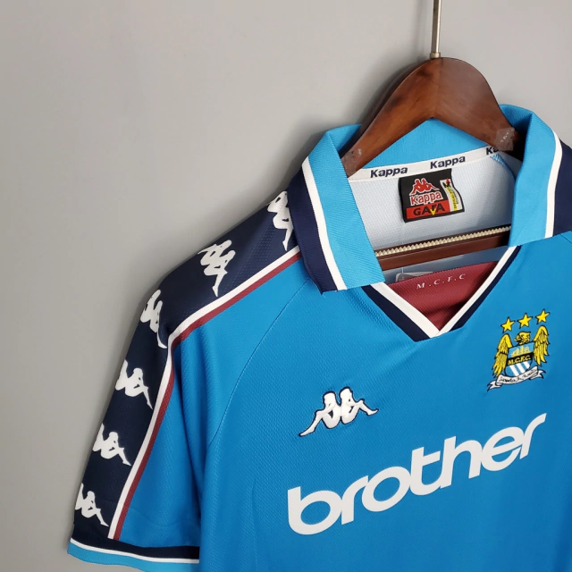 Camisa Retrô Manchester City 97/99 Home Kappa - Azul
