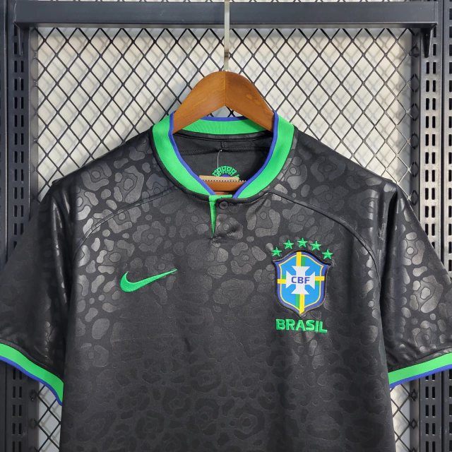 Camisa Brasil Concept Leopard 22/23 Nike s/n° Torcedor - Preto