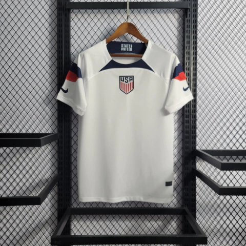 Camisa Estados Unidos Home 22/23 s/n° Torcedor Nike Masculina - Branco