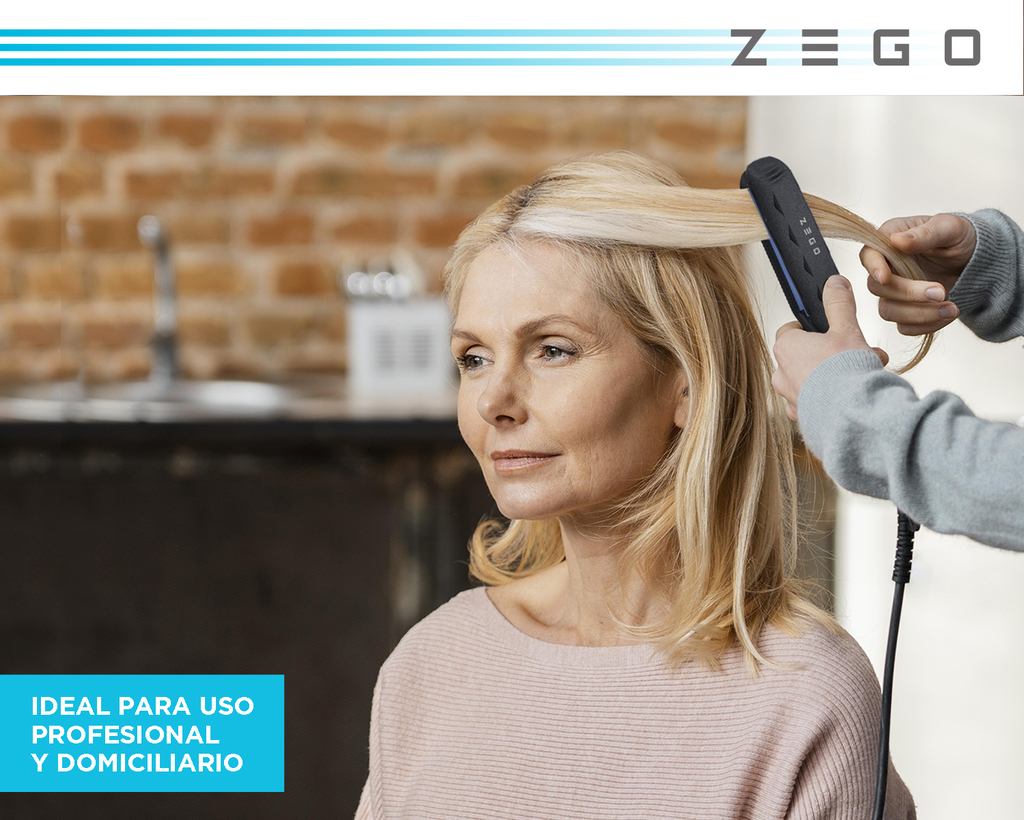 Planchita De Pelo Zego Cerámica Uso En Pelo Húmedo ZBP60