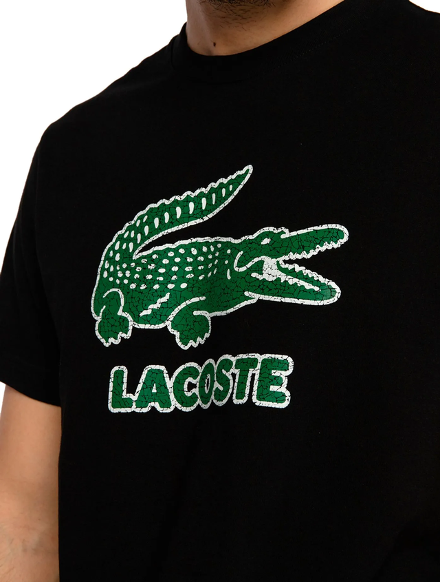 Camiseta Lacoste Masculina Crackled Crocodile Logo Chest