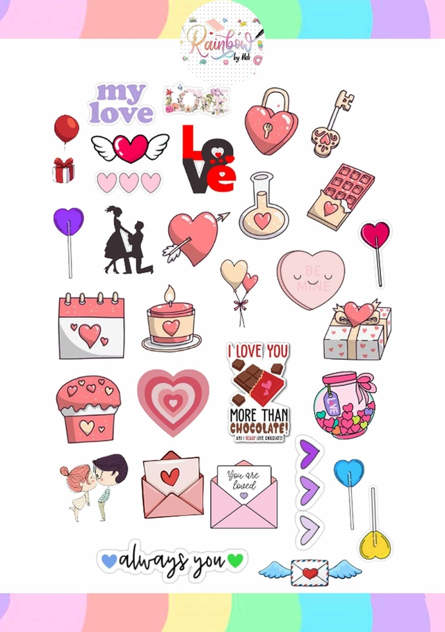 Stickers de Enamorados Comprar en Rainbow by Meli