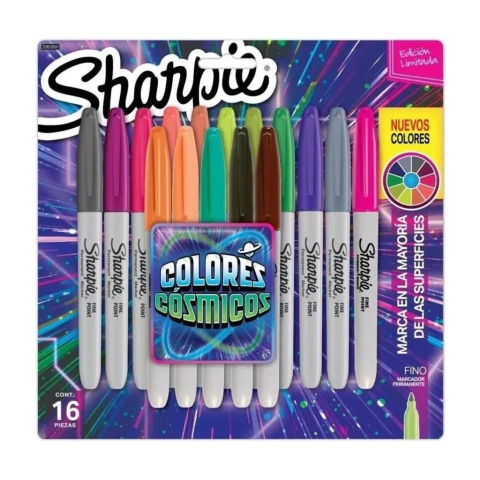 Marcadores Sharpie Fino X16 Colores Cosmicos