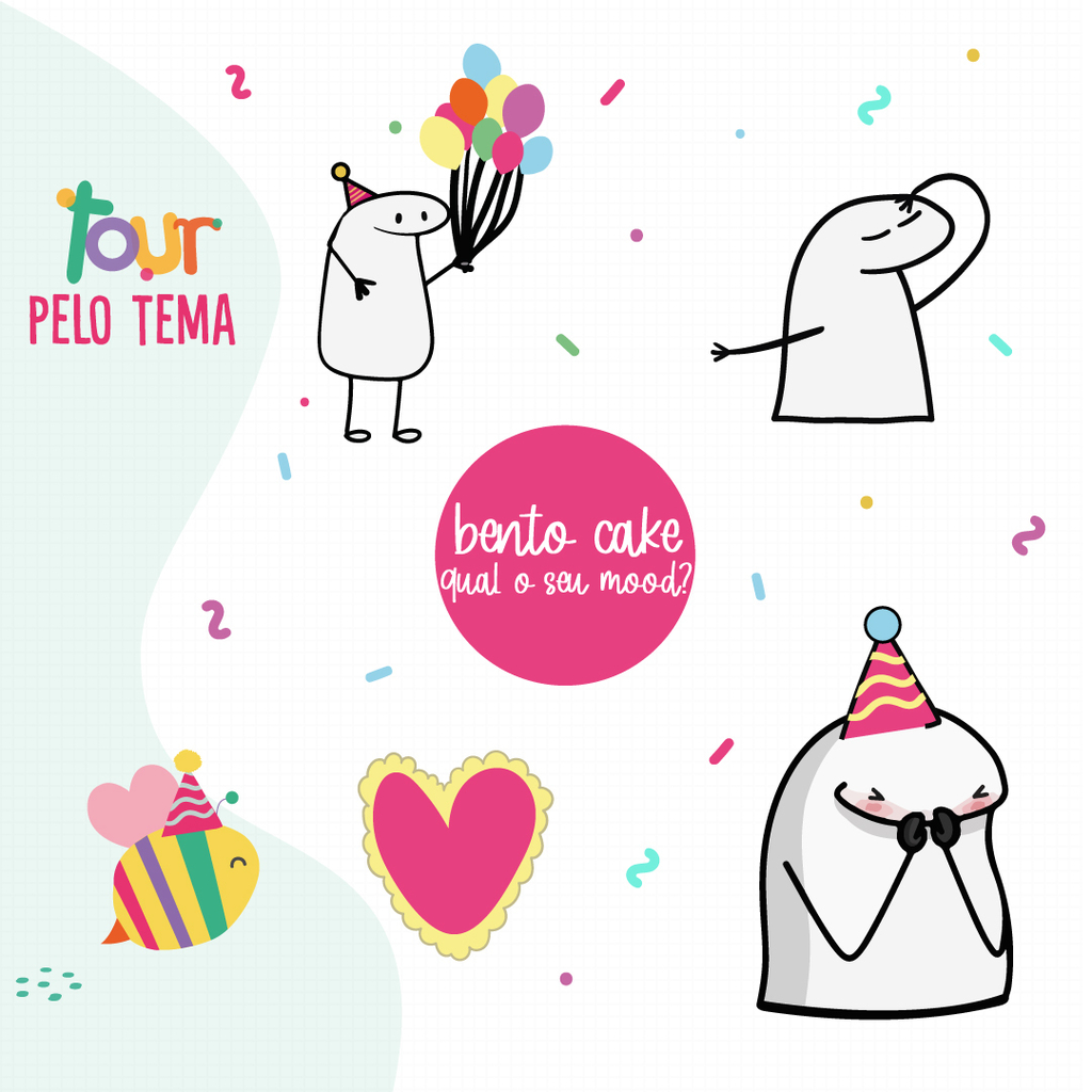 Florks Kit Arquivo Digital PNG Frases Meme Bento Cake