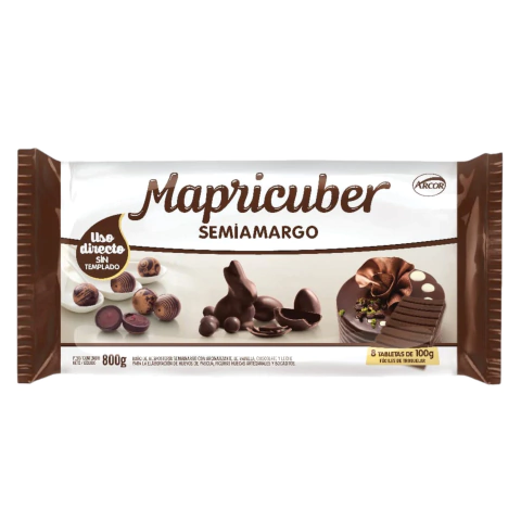 Chocolate Mapricuber semiamargo x800gr