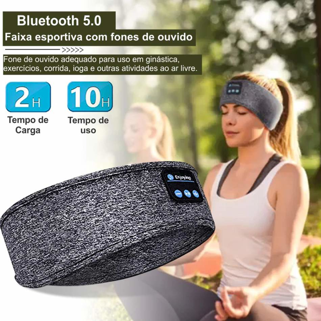 Fone de Ouvido com Bluetooth Faixa Bandana