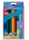 Lápis de cor Mega soft color - Tris - 12 cores + 4 cores tons pastel