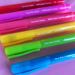 Caneta Fine Pen colors lançamento tropical kit com 6 cores - Paparicando