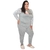 Pijama Longo Plus Size Estampa Raposa Cinza Mescla - Danka 8852 - comprar online