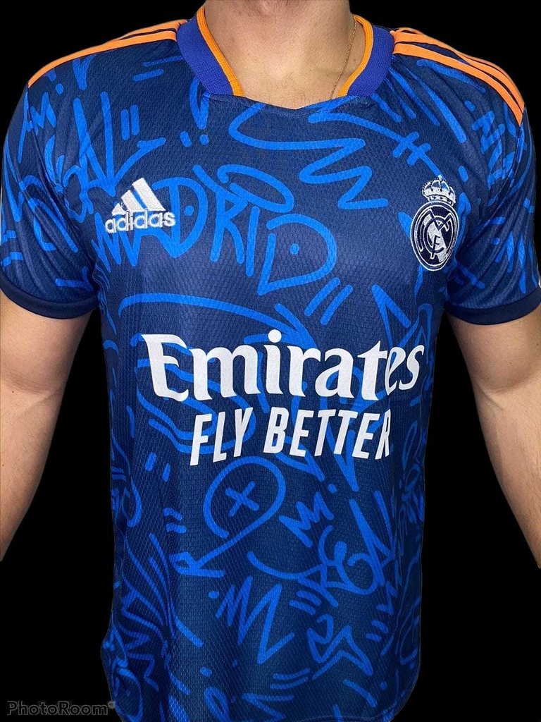 camisa real madrid azul