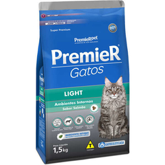 Ração Premier Pet Gatos Ambientes Internos Light Adultos Salmão 1,5kg - comprar online