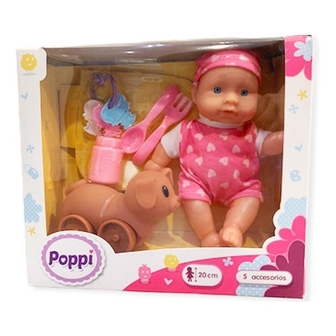 Poppy - bebé con mascota y accesorios
