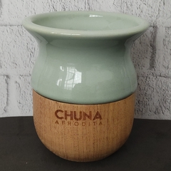Mate AFRODITA madera y cerámica -verde- - comprar online