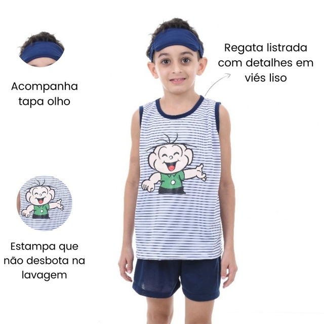 Pijama Infantil Masculino Prancha Surf Marrom