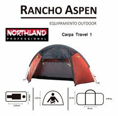 CARPA NORTHLAND TRAVEL 1 PERSONA PLAYERA (115-454) - comprar online