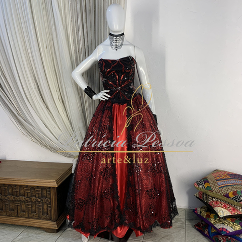 Maria Padilha Do Inferno Star Pomba Gira Costume Red Corset España |  focuscf.com.br