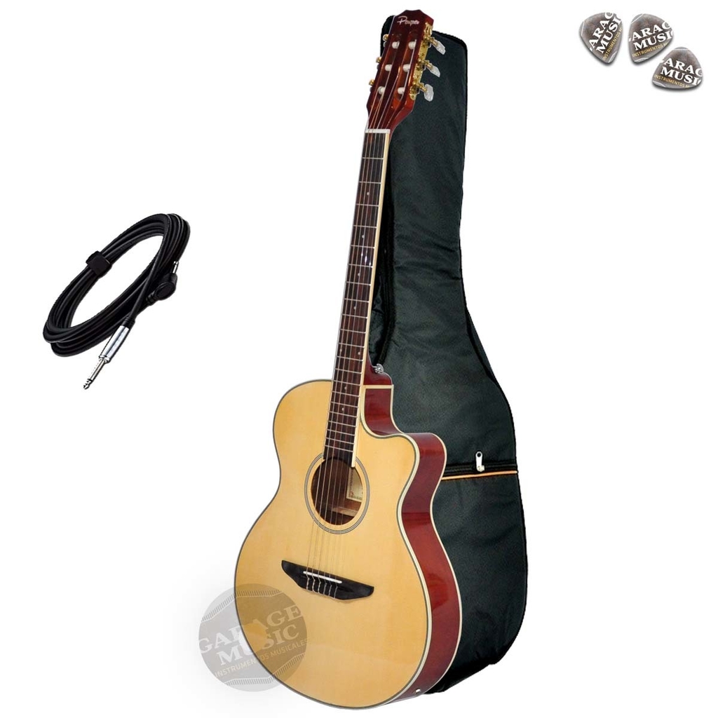 Guitarra Electro Criolla Acústica Media Caja Ecualizador Cd