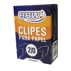 CLIPES PARA PAPEL 2/0 C/ 100 UN. - BRW
