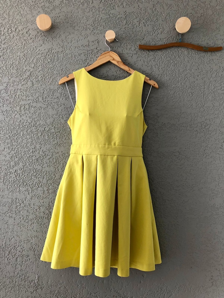 Vestido curto amarelo ZARA TAM M