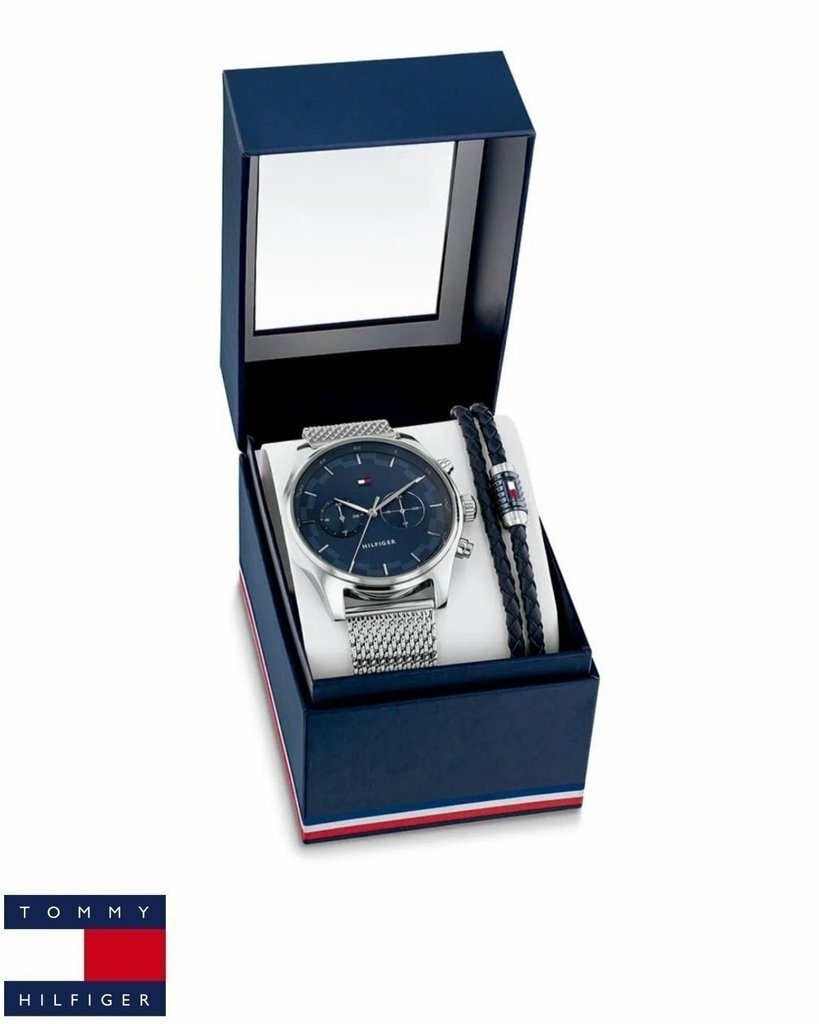 Gift Set Reloj Hombre Tommy Hilfiger + Pulsera Cuero 2770102