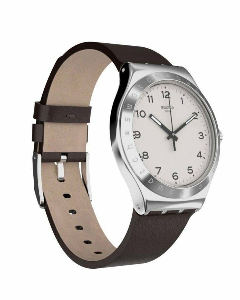 Reloj Swatch Hombre Big Will Yws101 Negro Cuero Sumergible