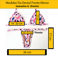 Biquíni Fita Frente Menor Fio Dental Chiclete Neon - Lolla Brasil