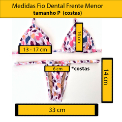 Biquíni Fita Frente Menor Fio Dental Universo de Bolas Rosa - loja online