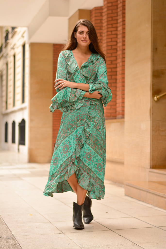 Vestido seda cruzado 68093 - Comprar en varstigre