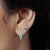 Small Esmeralda earrings with diamond - buy online