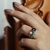 Luna ring with diamond + Leve ring + Esmeralda ring