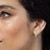 Small Esmeralda earrings with diamond