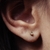 Mini Dia earrings 18 gold with diamond