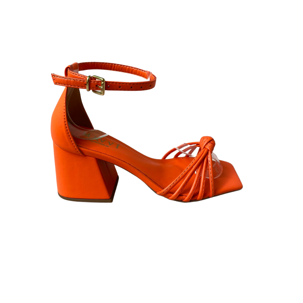 SANDÁLIA IZA - LARANJA FIRE/SALTO 7,5CM