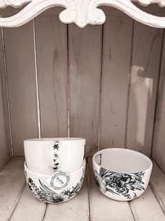 Bowl chico de ceramica con motivo botanico en internet