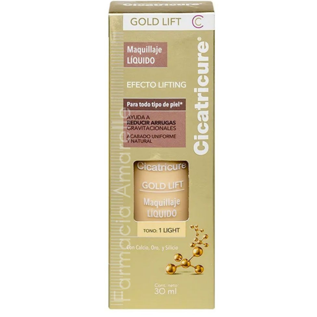 CICATRICURE GOLD LIFT - BASE DE MAQUILLAJE LÍQUIDO x 30ML CICATRICURE GOLD LIFT - BASE DE MAQUILLAJE LÍQUIDO x 30ML