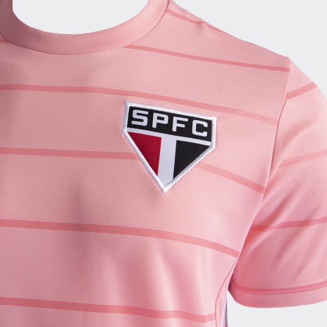 camisa sao paulo rosa infantil