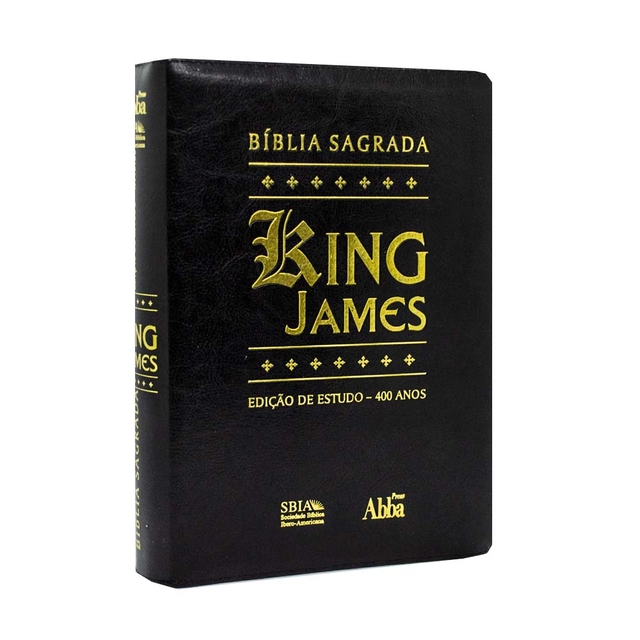 Bíblia De Estudo King James Atualizada Letra Grande Capa Zíper Preta
