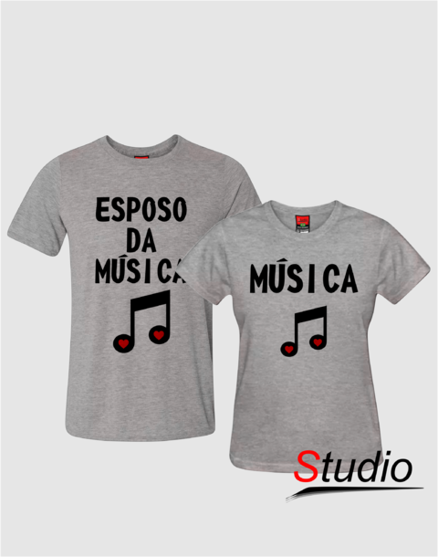 Camisetas Música e Esposo da Música