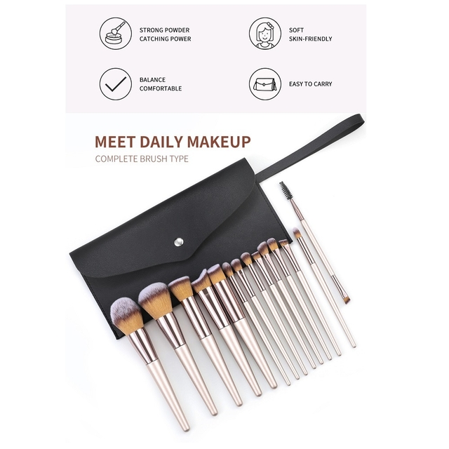 Set Kit 14 Brochas Pinceles P/maquillaje Profesional Daikon DKBM092107 Set Kit 14 Brochas Pinceles P/maquillaje Profesional Daikon DKBM092107