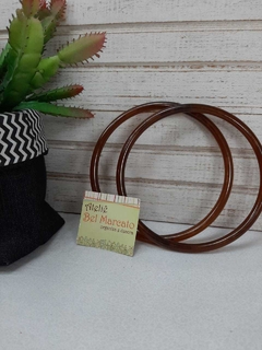 Alça para bolsa de crochê cor mel 12 cm diâmetro 1 par fna - comprar online