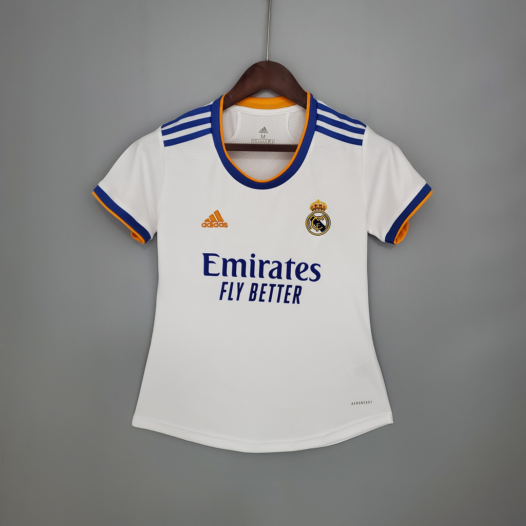 Camisa Real Madrid Titular 21-22 Feminino (Personalizado)