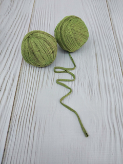 Trapillo ovillado * verde melange lycra (407)