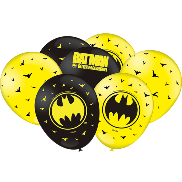 Balão Látex Redondo  para Festa Batman - 25 uni Festcolor - Inspi